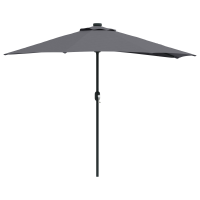 Produktbild för Trädgårdsparasol Antracit 294 x 150 x 224 cm Polyester och Stål