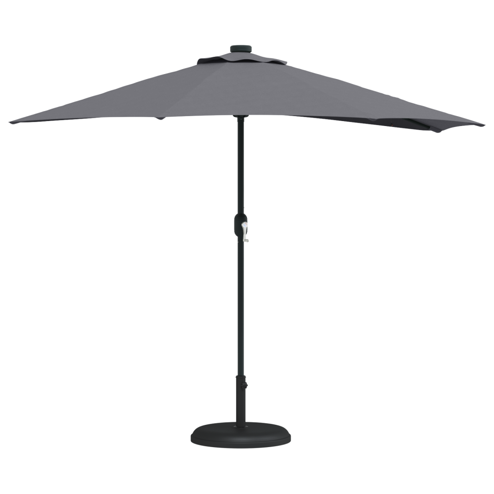Produktbild för Trädgårdsparasol Antracit 294 x 150 x 224 cm Polyester och Stål