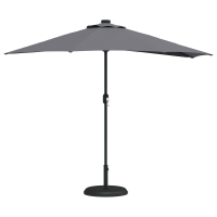 Produktbild för Trädgårdsparasol Antracit 294 x 150 x 224 cm Polyester och Stål