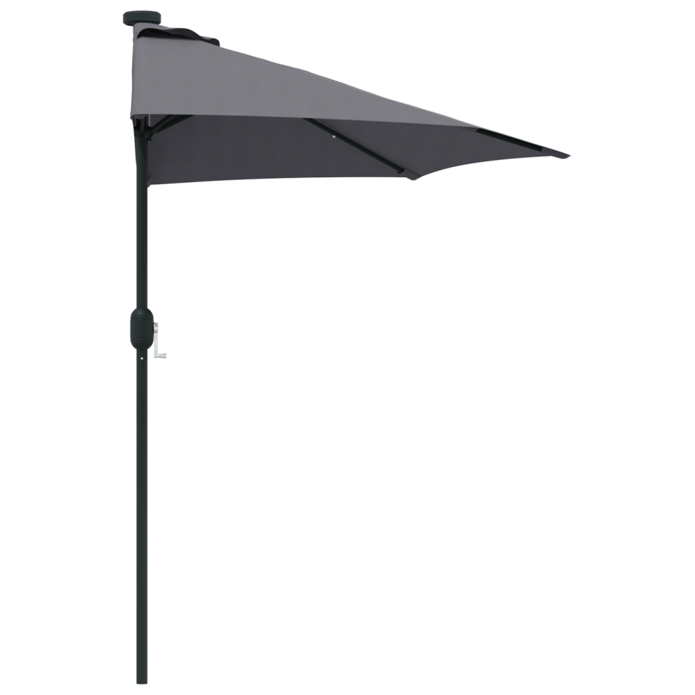 Produktbild för Trädgårdsparasol Antracit 294 x 150 x 224 cm Polyester och Stål