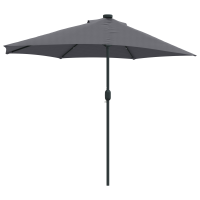 Produktbild för Trädgårdsparasol Antracit 294 x 150 x 224 cm Polyester och Stål