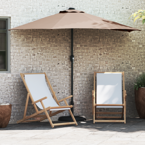 vidaXL Trädgårdsparasol Taupe 294 x 150 x 224 cm Polyester och Stål