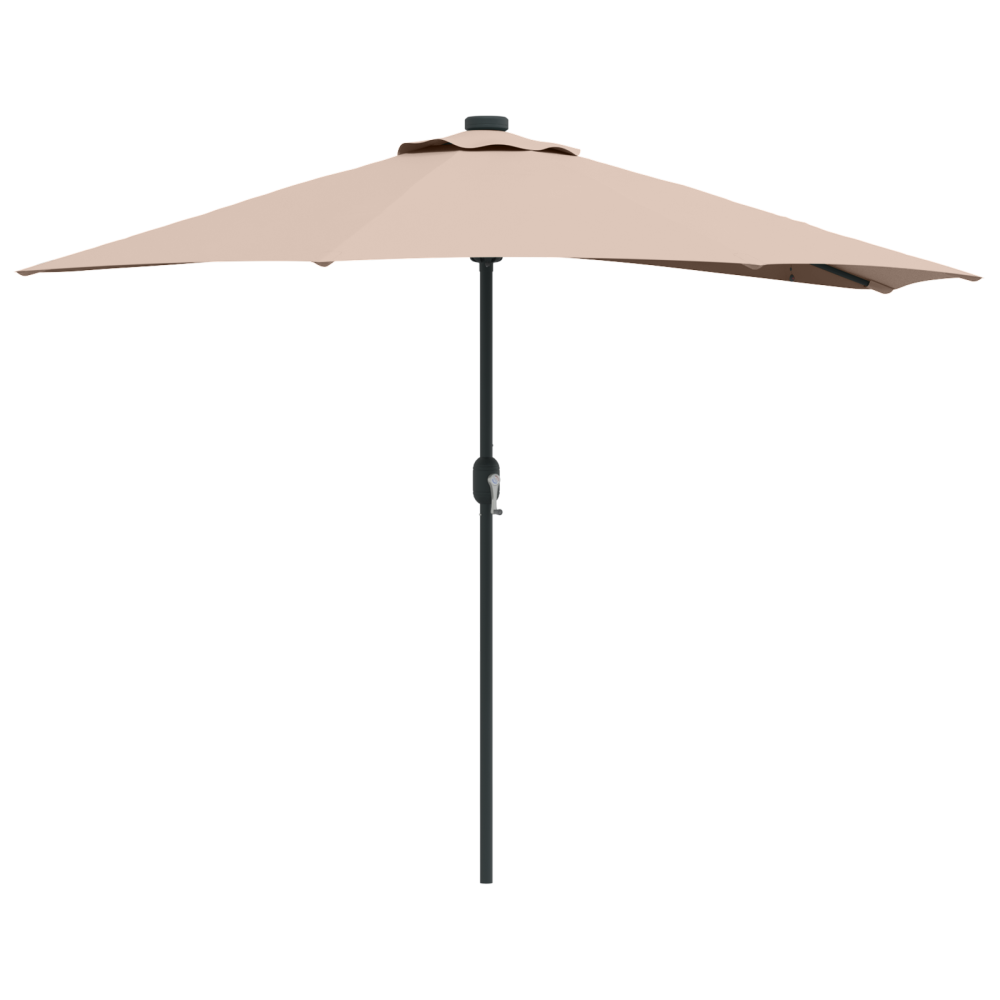 Produktbild för Trädgårdsparasol Taupe 294 x 150 x 224 cm Polyester och Stål
