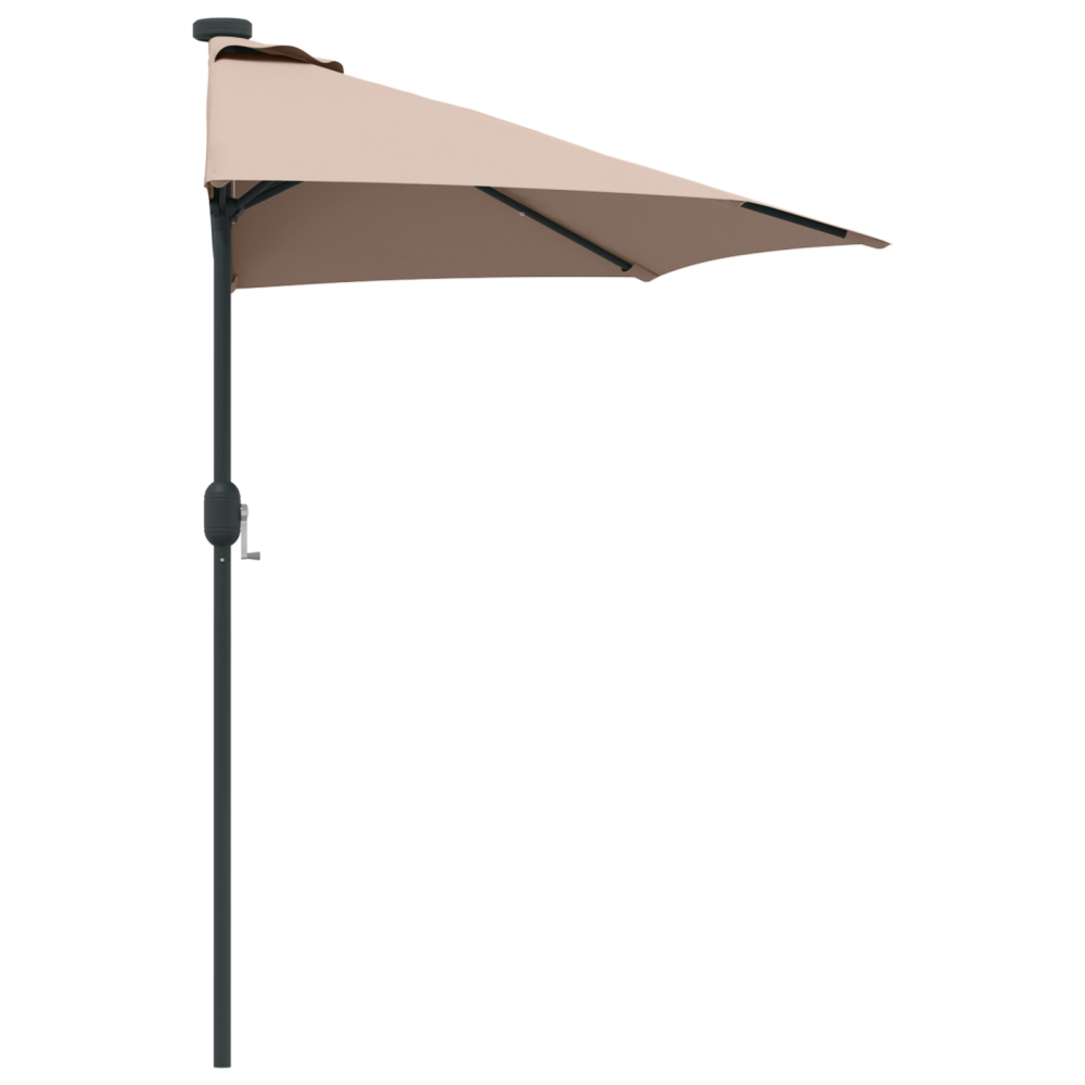 Produktbild för Trädgårdsparasol Taupe 294 x 150 x 224 cm Polyester och Stål