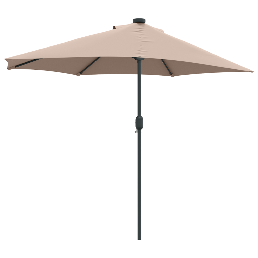 Produktbild för Trädgårdsparasol Taupe 294 x 150 x 224 cm Polyester och Stål