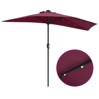 Produktbild för Trädgårdsparasol Bordeaux Röd 294 x 150 x 224 cm