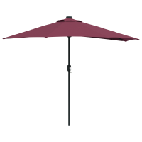 Produktbild för Trädgårdsparasol Bordeaux Röd 294 x 150 x 224 cm