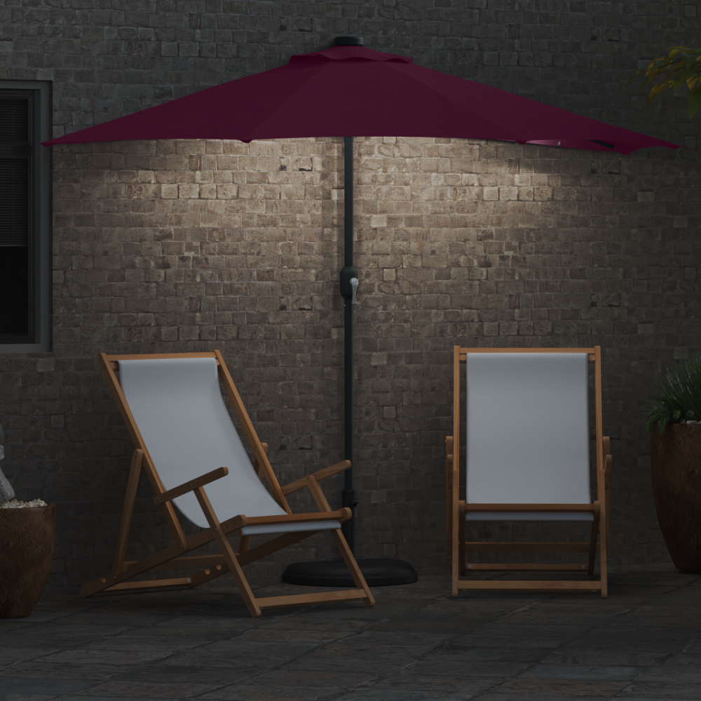 Produktbild för Trädgårdsparasol Bordeaux Röd 294 x 150 x 224 cm