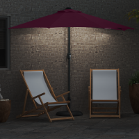 Produktbild för Trädgårdsparasol Bordeaux Röd 294 x 150 x 224 cm