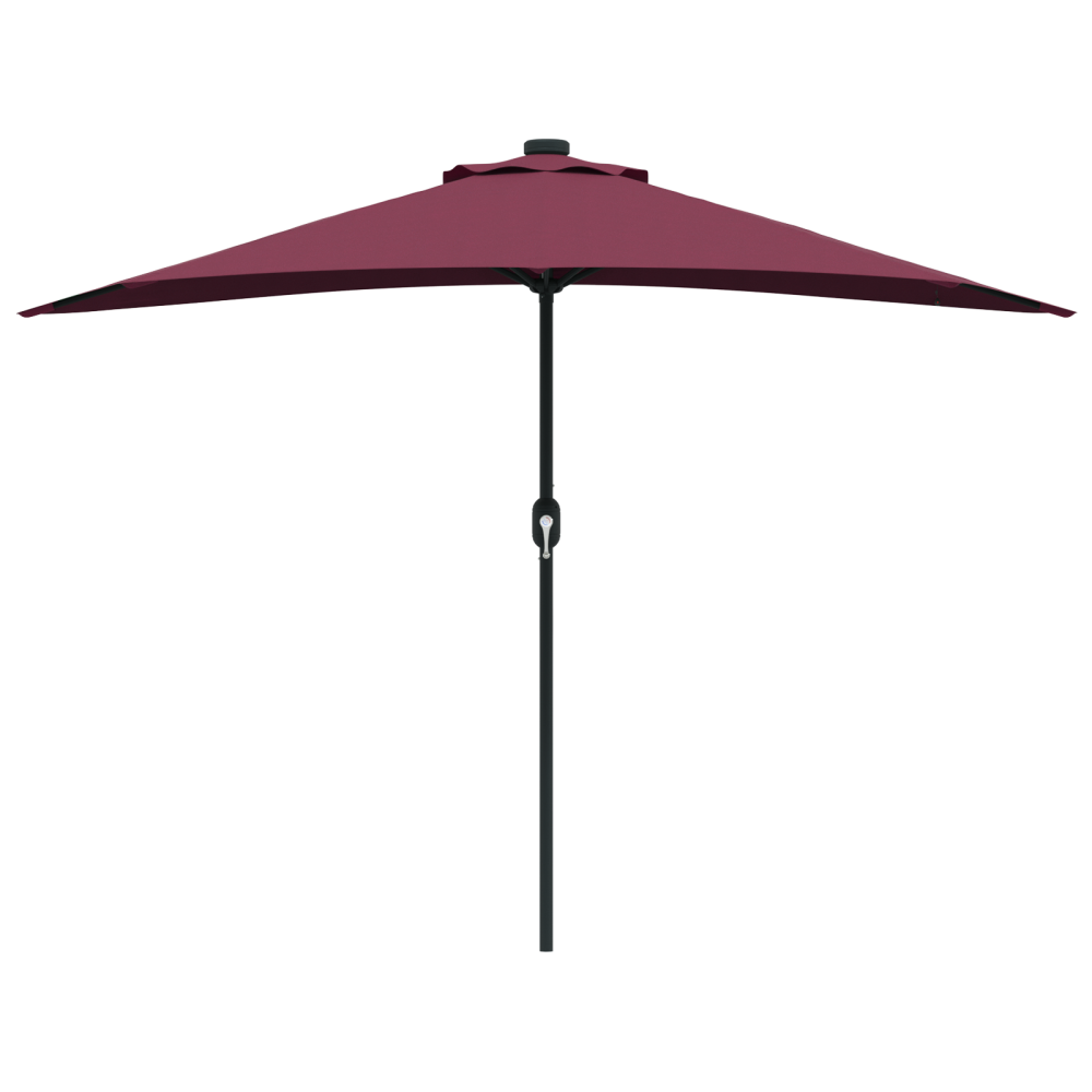 Produktbild för Trädgårdsparasol Bordeaux Röd 294 x 150 x 224 cm