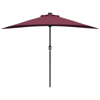 Produktbild för Trädgårdsparasol Bordeaux Röd 294 x 150 x 224 cm