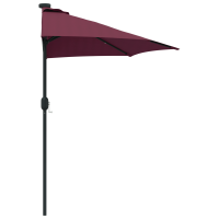 Produktbild för Trädgårdsparasol Bordeaux Röd 294 x 150 x 224 cm