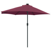 Produktbild för Trädgårdsparasol Bordeaux Röd 294 x 150 x 224 cm