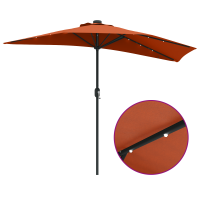 Produktbild för Trädgårdsparasol Terracotta 294 x 150 x 224 cm