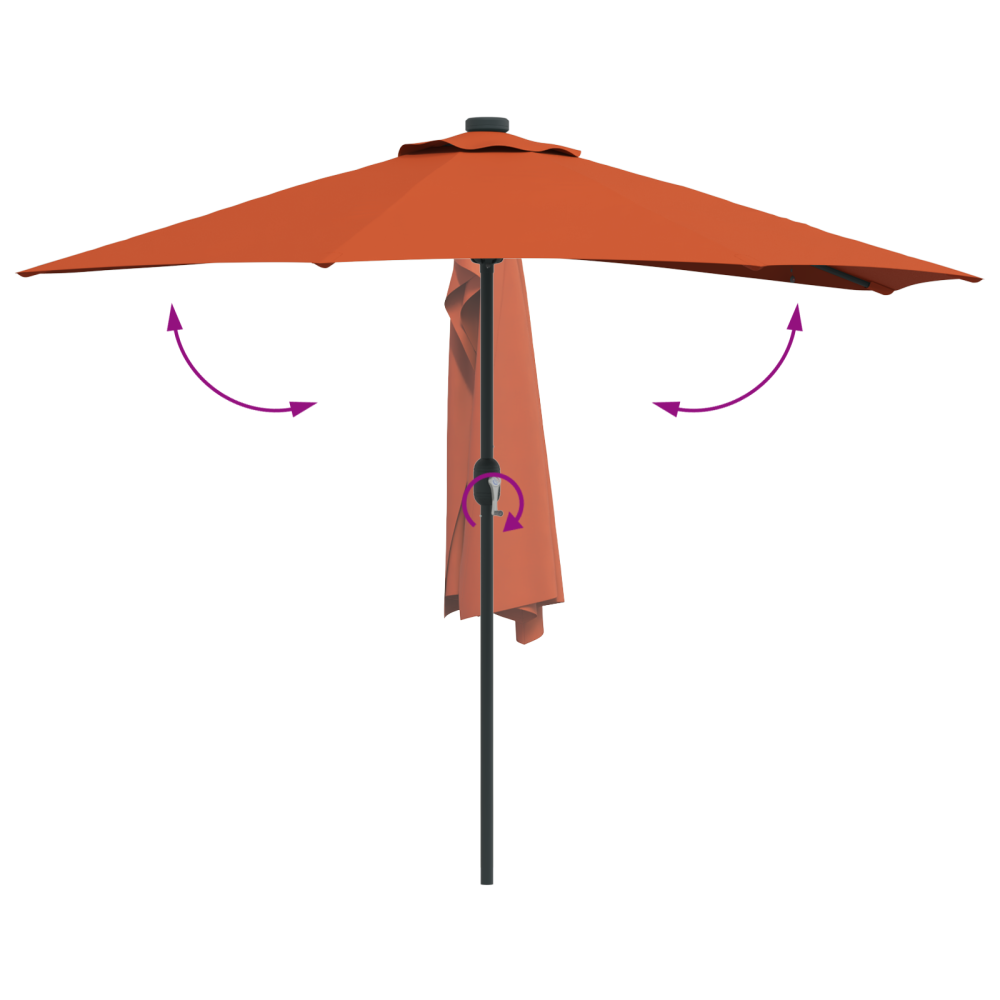 Produktbild för Trädgårdsparasol Terracotta 294 x 150 x 224 cm