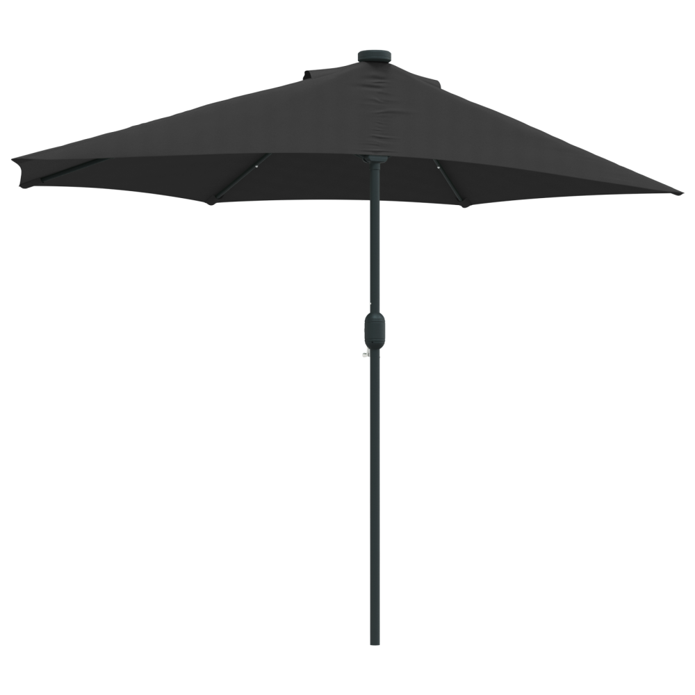 Produktbild för Trädgårdsparasol Svart 294 x 150 x 224 cm Polyester och Stål
