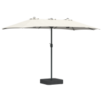 Produktbild för Trädgårdsparasol Sand 385 x 209 x 244 cm Polyester och Stål