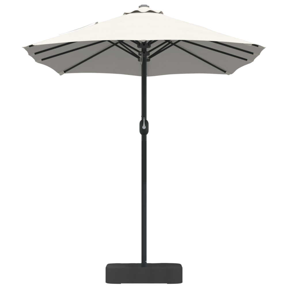 Produktbild för Trädgårdsparasol Sand 385 x 209 x 244 cm Polyester och Stål