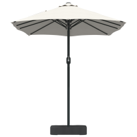 Produktbild för Trädgårdsparasol Sand 385 x 209 x 244 cm Polyester och Stål