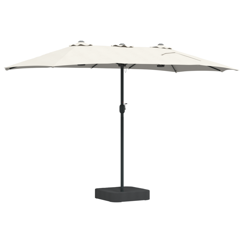 Produktbild för Trädgårdsparasol Sand 385 x 209 x 244 cm Polyester och Stål