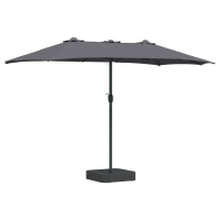 Produktbild för Trädgårdsparasol Antracit 385 x 209 x 244 cm Polyester och Stål