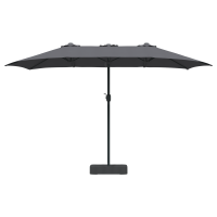 Produktbild för Trädgårdsparasol Antracit 385 x 209 x 244 cm Polyester och Stål