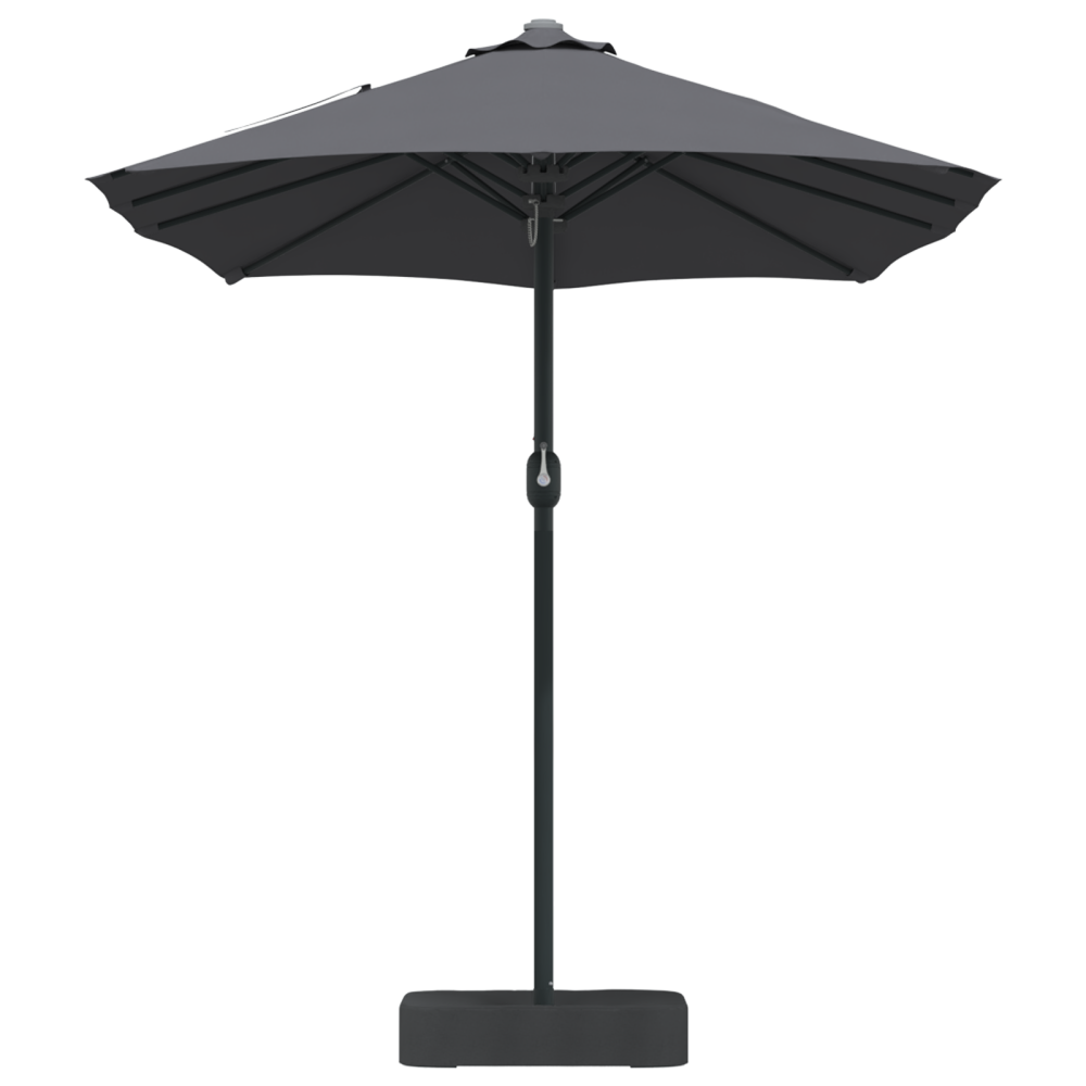 Produktbild för Trädgårdsparasol Antracit 385 x 209 x 244 cm Polyester och Stål