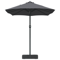Produktbild för Trädgårdsparasol Antracit 385 x 209 x 244 cm Polyester och Stål