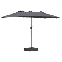 Produktbild för Trädgårdsparasol Antracit 385 x 209 x 244 cm Polyester och Stål
