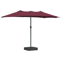 Produktbild för Trädgårdsparasol Bordeaux Röd 385 x 209 x 244 cm