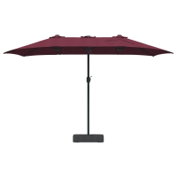 Produktbild för Trädgårdsparasol Bordeaux Röd 385 x 209 x 244 cm