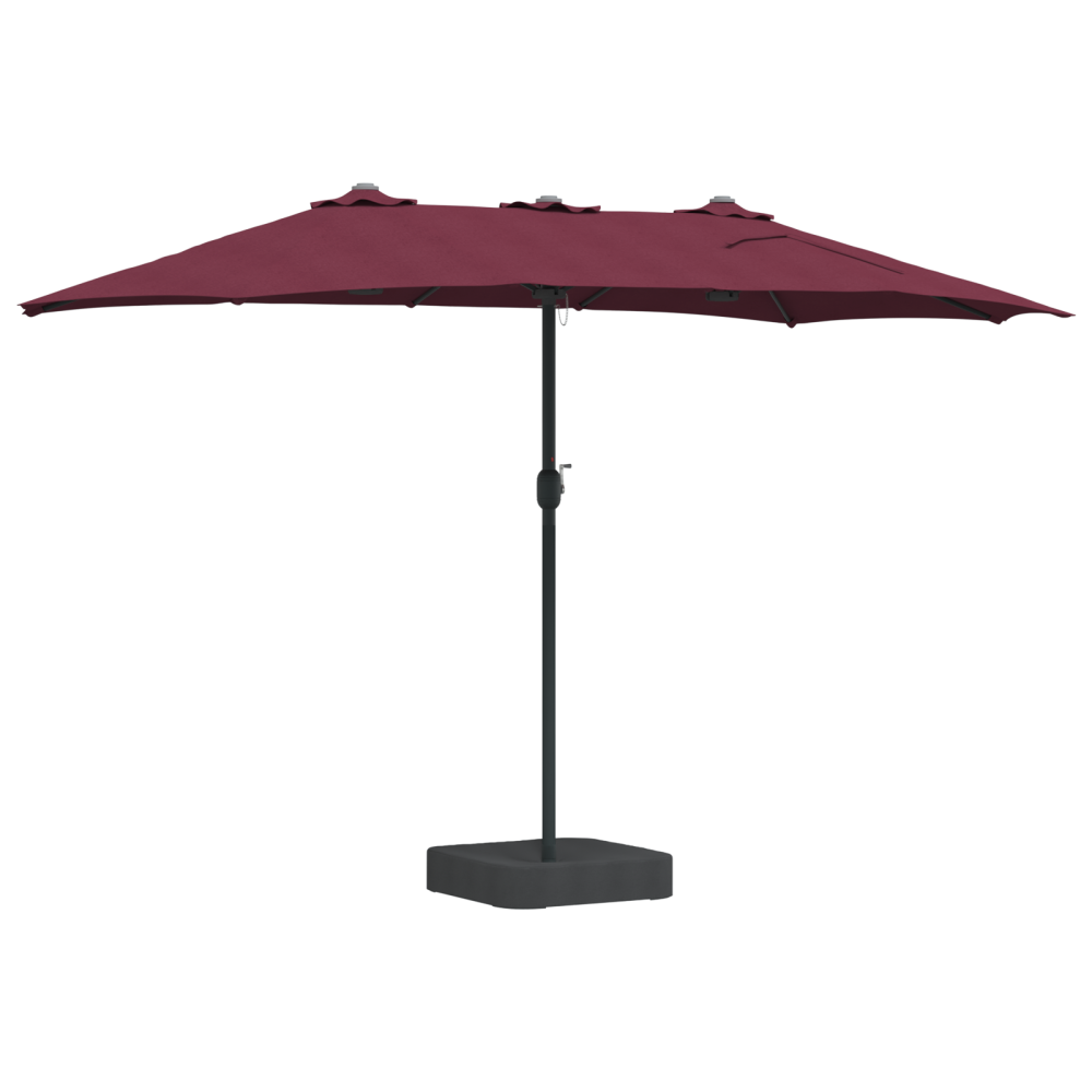 Produktbild för Trädgårdsparasol Bordeaux Röd 385 x 209 x 244 cm