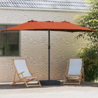 Produktbild för Trädgårdsparasol Terracotta 385 x 209 x 244 cm