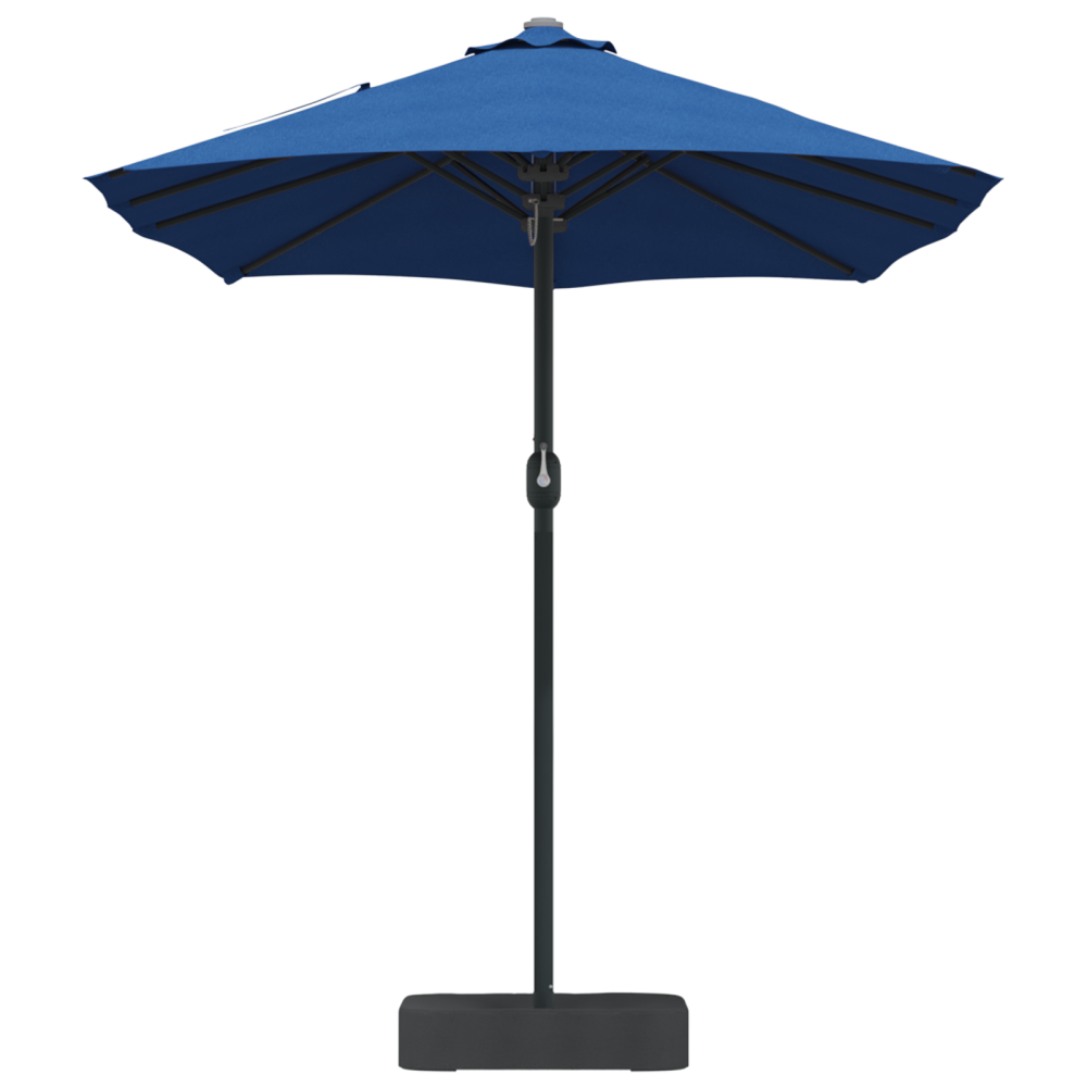 Produktbild för Trädgårdsparasol 385 x 209 x 244 cm Polyester och Stål Azurblå