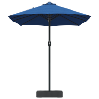 Produktbild för Trädgårdsparasol 385 x 209 x 244 cm Polyester och Stål Azurblå