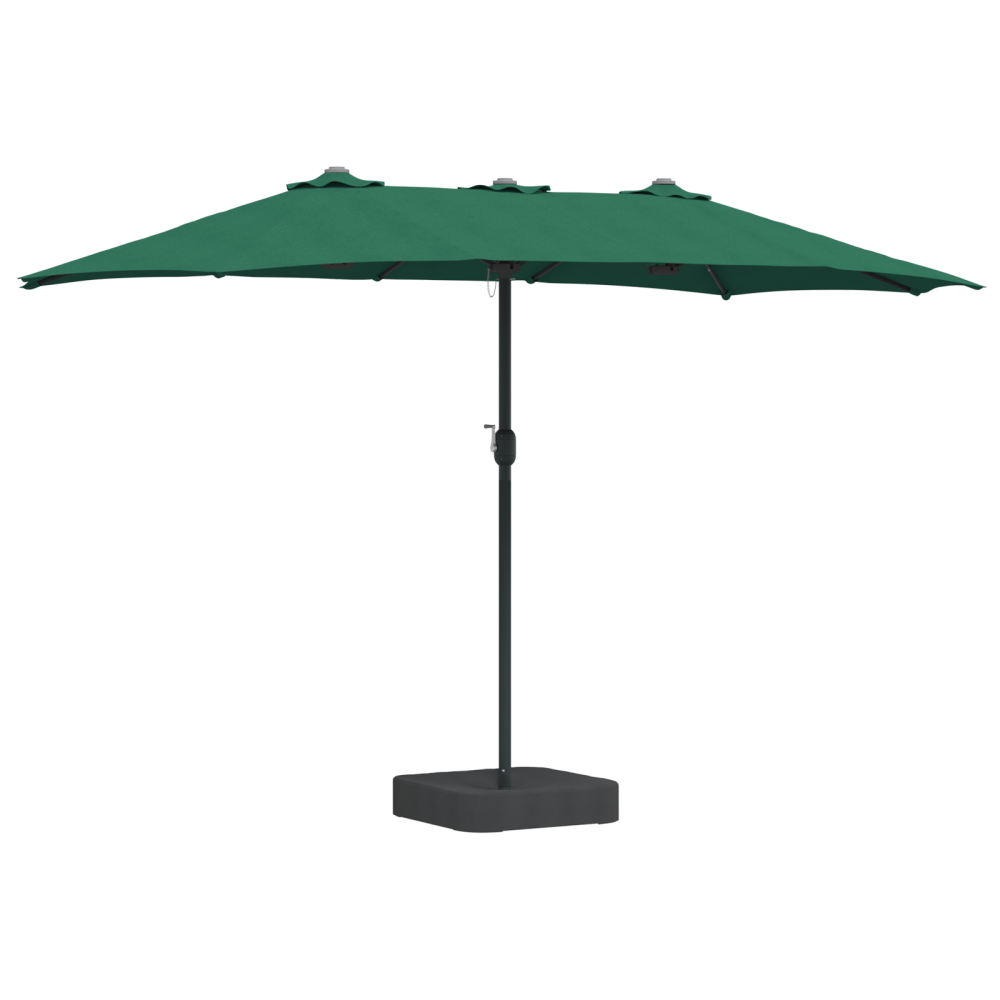 Produktbild för Trädgårdsparasol Grön 385 x 209 x 244 cm Polyester