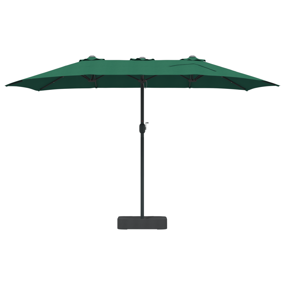 Produktbild för Trädgårdsparasol Grön 385 x 209 x 244 cm Polyester