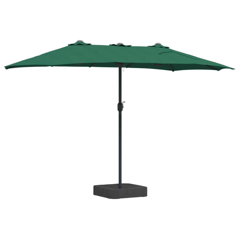 Produktbild för Trädgårdsparasol Grön 385 x 209 x 244 cm Polyester
