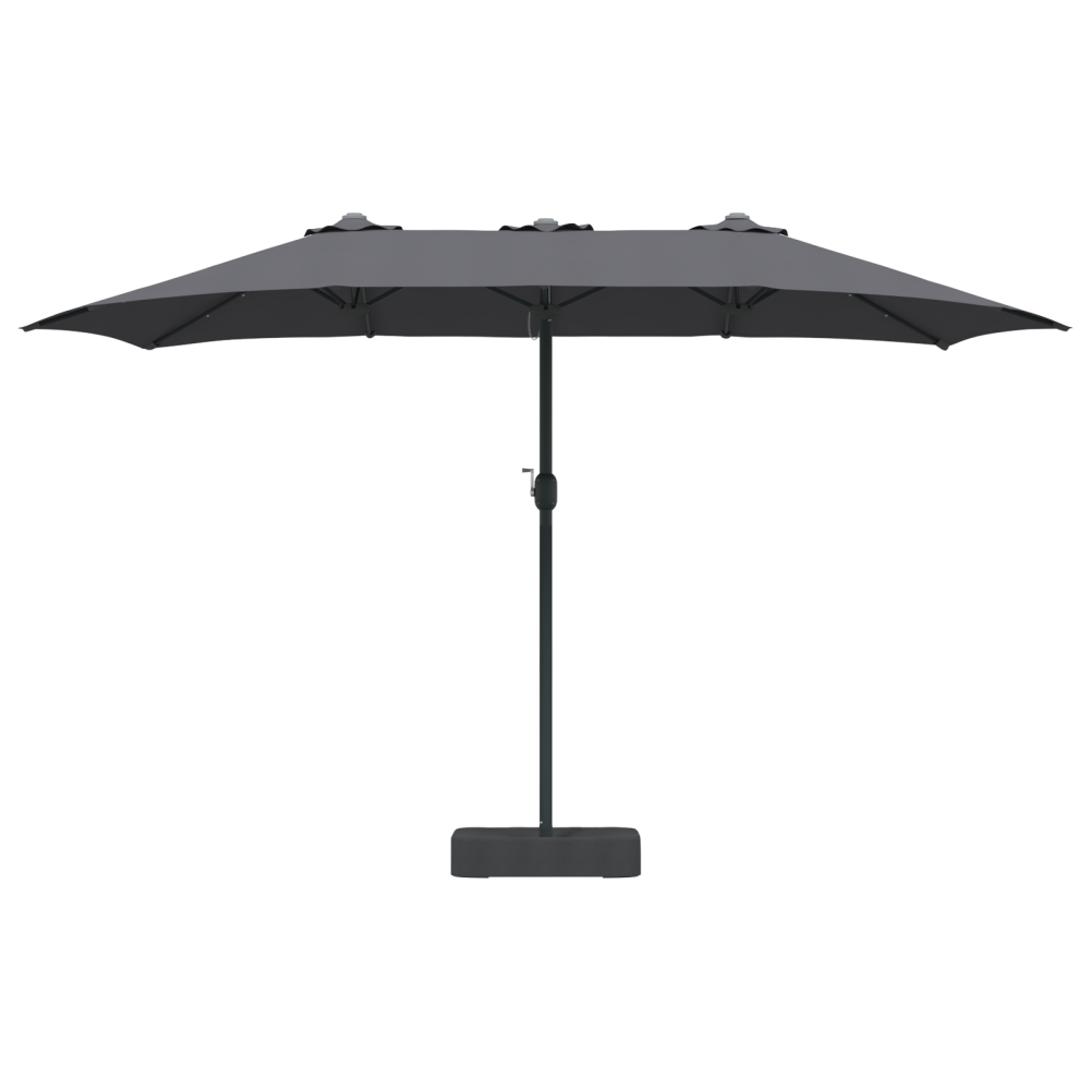 Produktbild för Trädgårdsparasol Antracit 385 x 209 x 244 cm Polyester