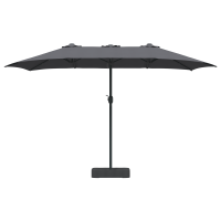 Produktbild för Trädgårdsparasol Antracit 385 x 209 x 244 cm Polyester