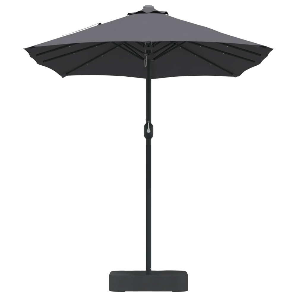 Produktbild för Trädgårdsparasol Antracit 385 x 209 x 244 cm Polyester