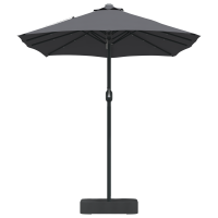 Produktbild för Trädgårdsparasol Antracit 385 x 209 x 244 cm Polyester