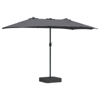 Produktbild för Trädgårdsparasol Antracit 385 x 209 x 244 cm Polyester