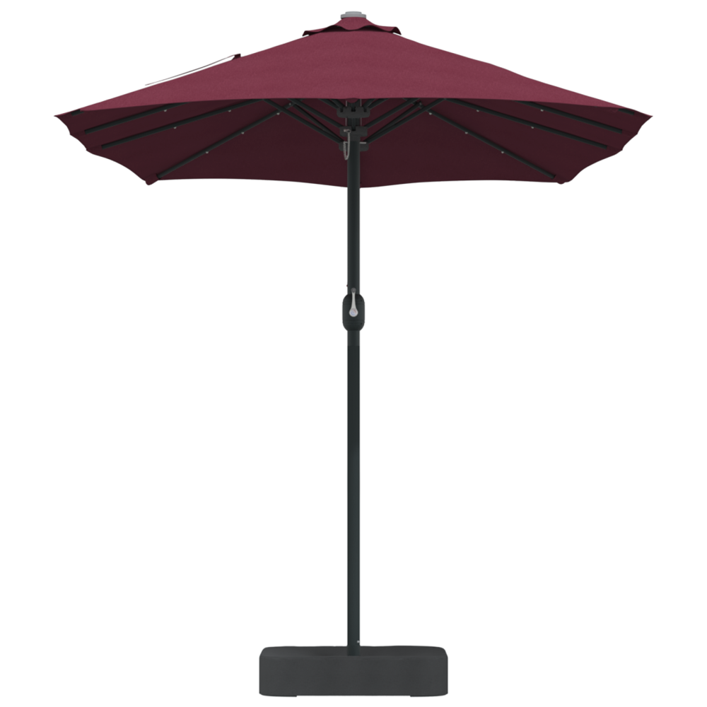 Produktbild för Trädgårdsparasol Bordeaux Röd 385 x 209 x 244 cm Polyester