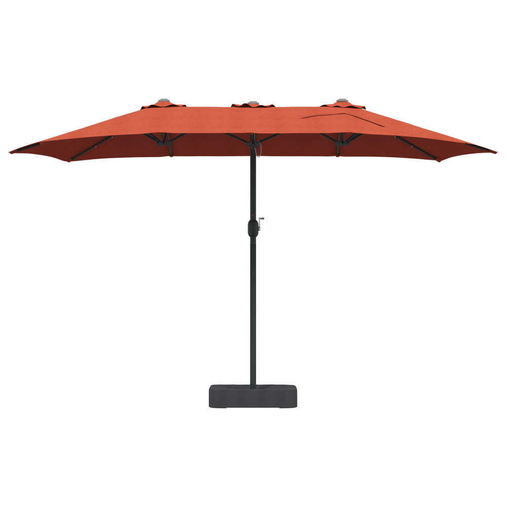 Produktbild för Trädgårdsparasol Terracotta 385 x 209 x 244 cm Polyester