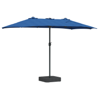 Produktbild för Trädgårdsparasol 385 x 209 x 244 cm Polyester Azurblå