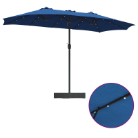 Produktbild för Trädgårdsparasol 385 x 209 x 244 cm Polyester Azurblå
