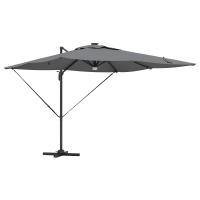 Produktbild för Roma Parasol med LED -remsljus Antracit 286 x 284 x 270 cm