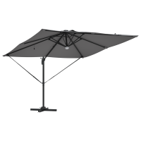 Produktbild för Roma Parasol med LED -remsljus Antracit 286 x 284 x 270 cm