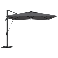Produktbild för Roma Parasol med LED -remsljus Antracit 286 x 284 x 270 cm